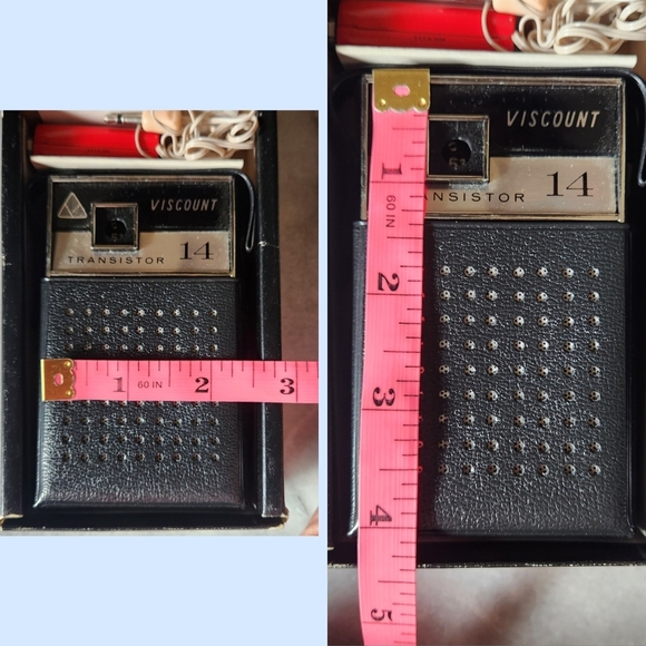 Viscount 14 Transistor Radio Box Earphone Case Vintage Portable Pocket - Picture 15 of 15